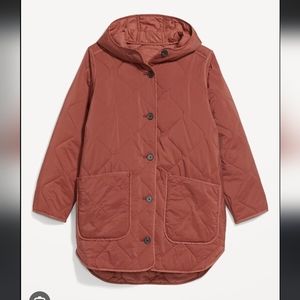 Old Navy hooded quilted utility coat